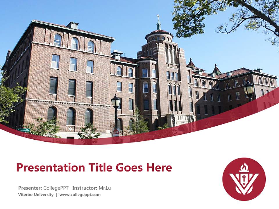 Viterbo University Course/Courseware Creation PPT Template4:3 ratio PPT effect preview image5
