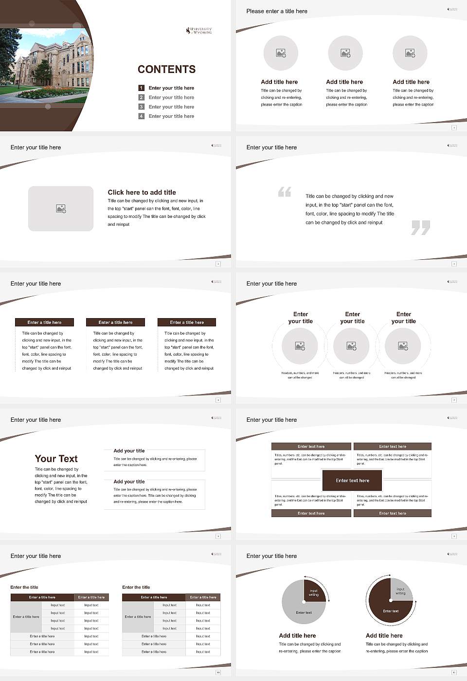 University of Wyoming Course/Courseware Creation PPT Template16:9 ratio PPT effect preview image2
