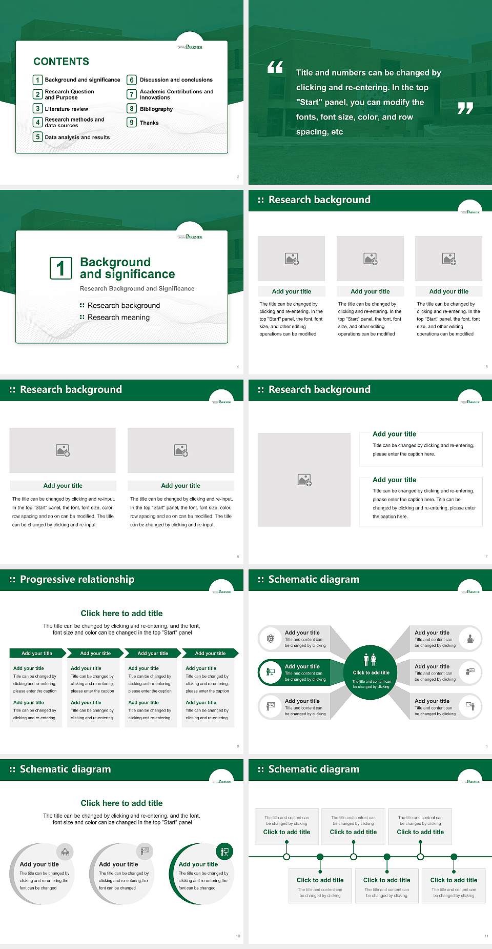 University of Wisconsin-Parkside Graduation Thesis Defense PPT Template4:3 ratio PPT effect preview image2