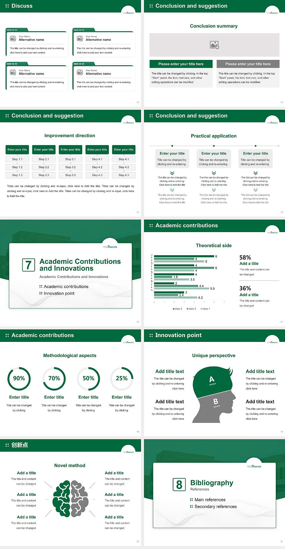 University of Wisconsin-Parkside Graduation Thesis Defense PPT Template4:3 ratio PPT effect preview image6