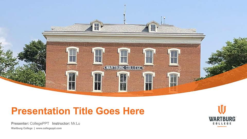 Wartburg College Course/Courseware Creation PPT Template16:9 ratio PPT effect preview image