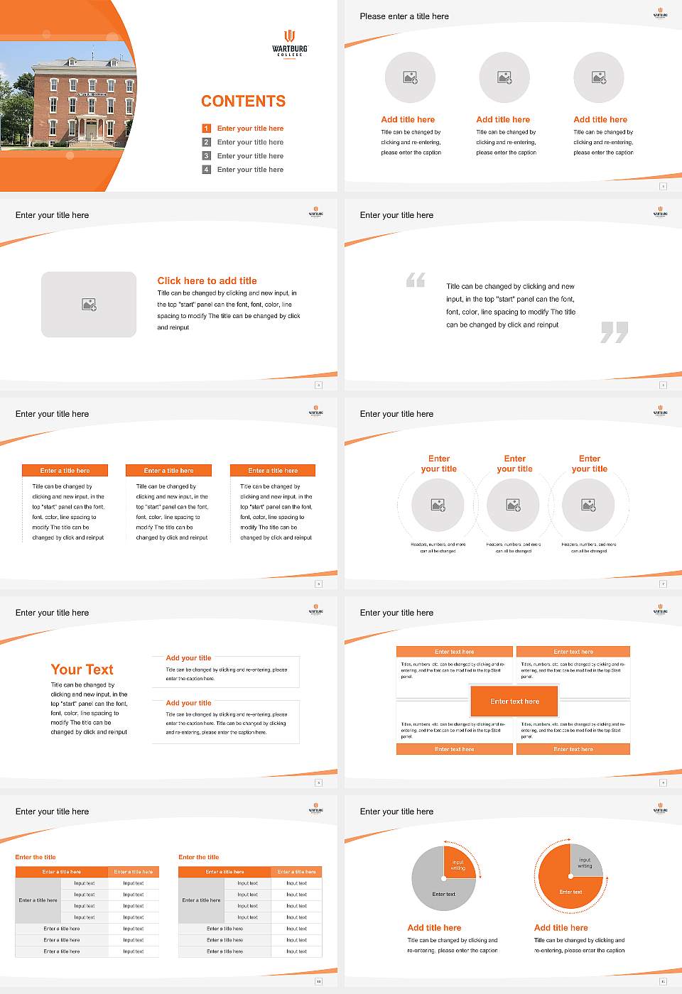 Wartburg College Course/Courseware Creation PPT Template16:9 ratio PPT effect preview image2