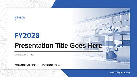 Vandercook College of Music Academic Presentation/Research Findings Report PPT Template