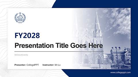 Villanova University Academic Presentation/Research Findings Report PPT Template