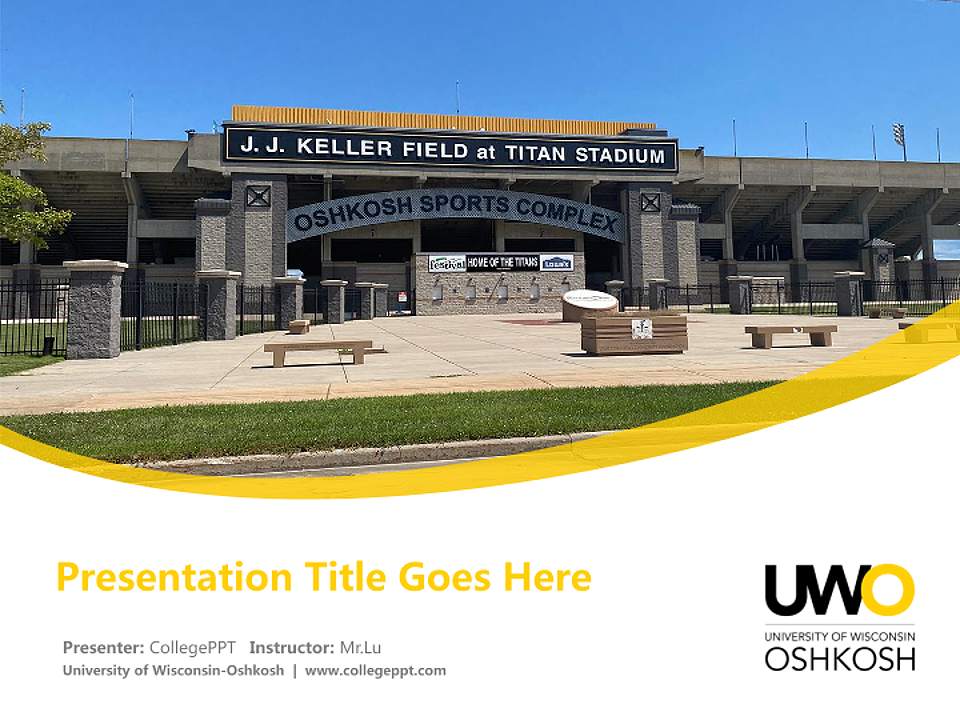 University of Wisconsin-Oshkosh Course/Courseware Creation PPT Template4:3 ratio PPT effect preview image5