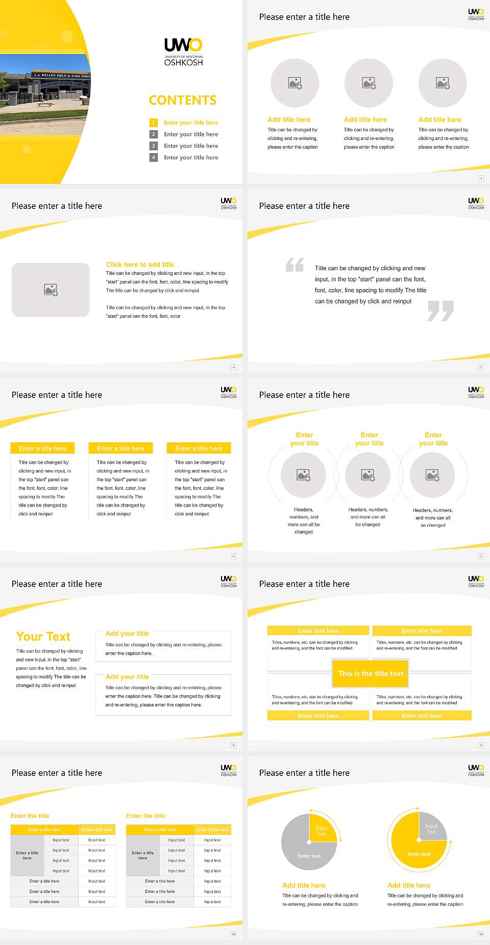 University of Wisconsin-Oshkosh Course/Courseware Creation PPT Template4:3 ratio PPT effect preview image2
