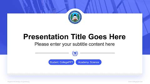 Virginia University of Lynchburg National Scholarship Defense PPT Template