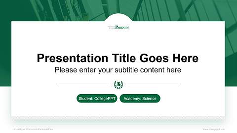 University of Wisconsin-Parkside Flex National Scholarship Defense PPT Template