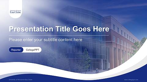 University of Wisconsin-Eau Claire Lecture Sharing and Networking Event PPT Template