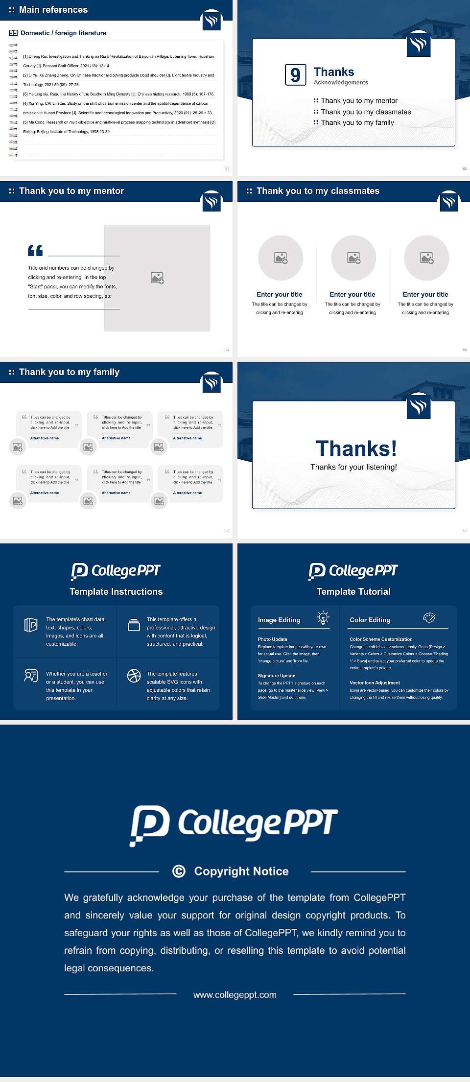 Vanguard University of Southern California Graduation Thesis Defense PPT Template4:3 ratio PPT effect preview image7