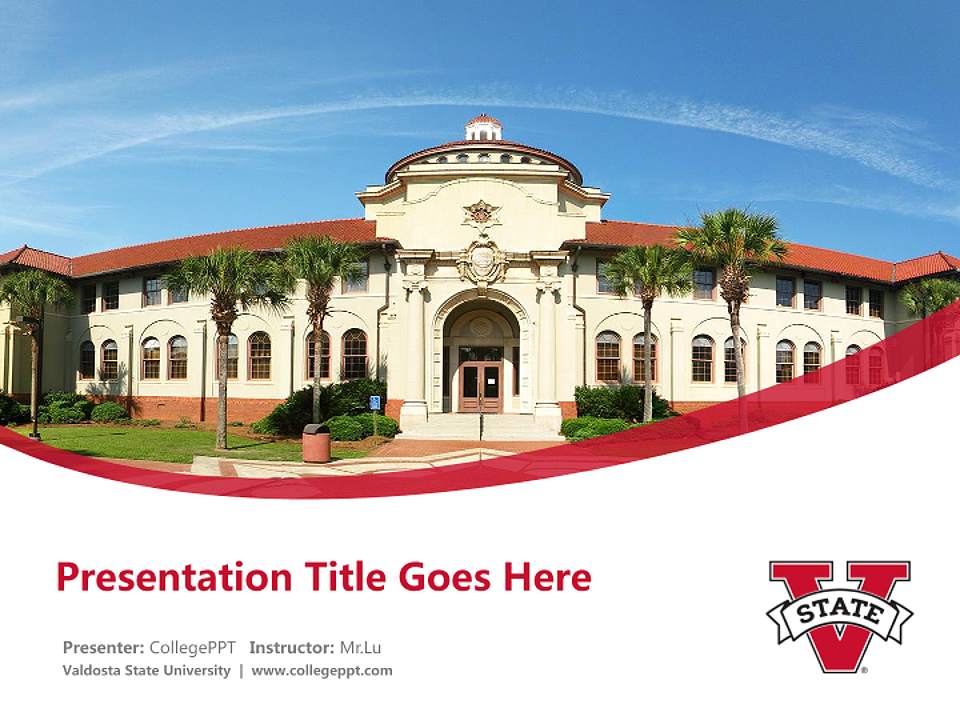 Valdosta State University Course/Courseware Creation PPT Template4:3 ratio PPT effect preview image5