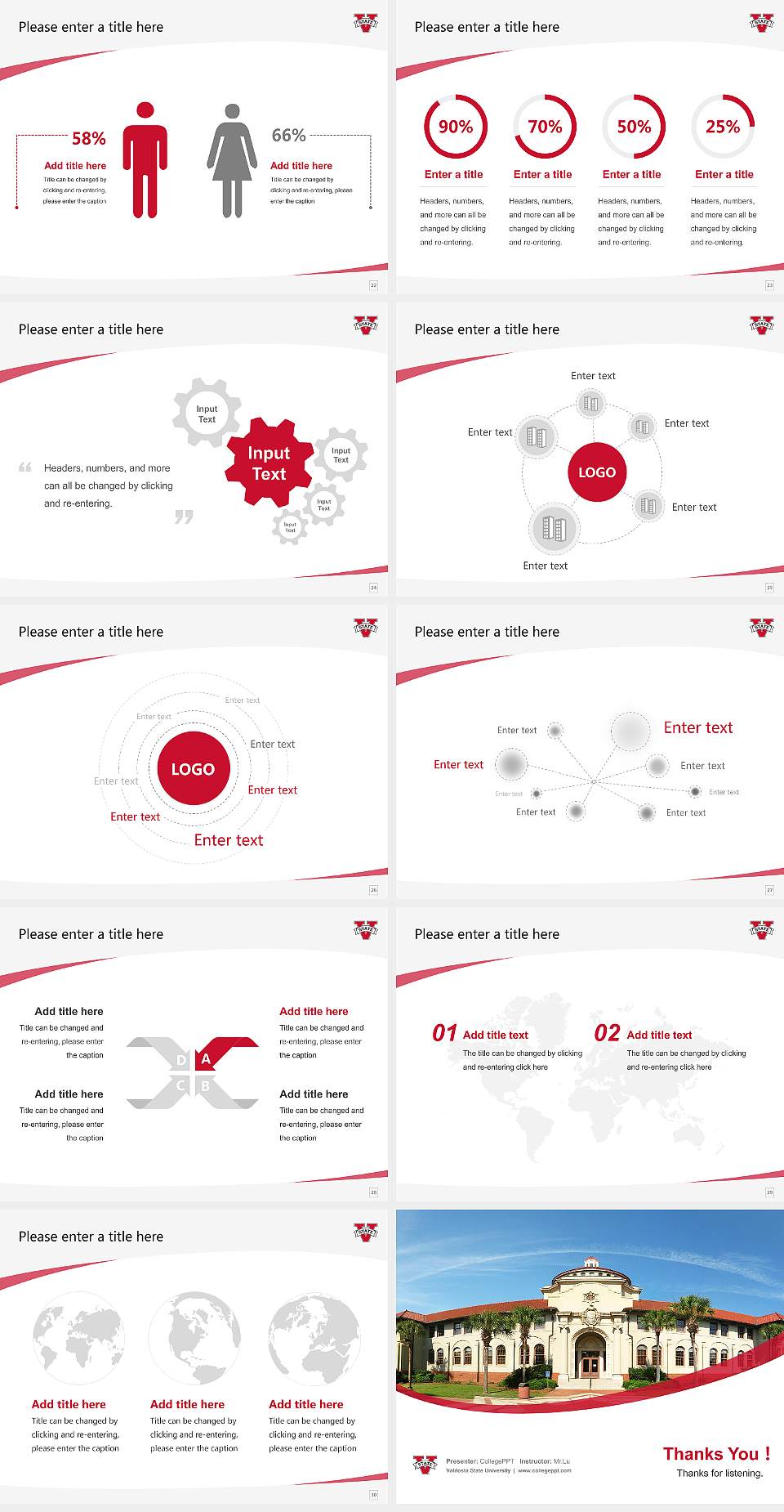 Valdosta State University Course/Courseware Creation PPT Template4:3 ratio PPT effect preview image4