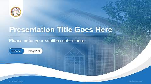 W L Bonner College Lecture Sharing and Networking Event PPT Template