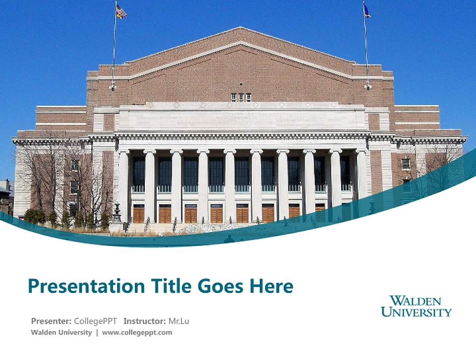 Walden University Course/Courseware Creation PPT Template4:3 ratio PPT effect preview image5