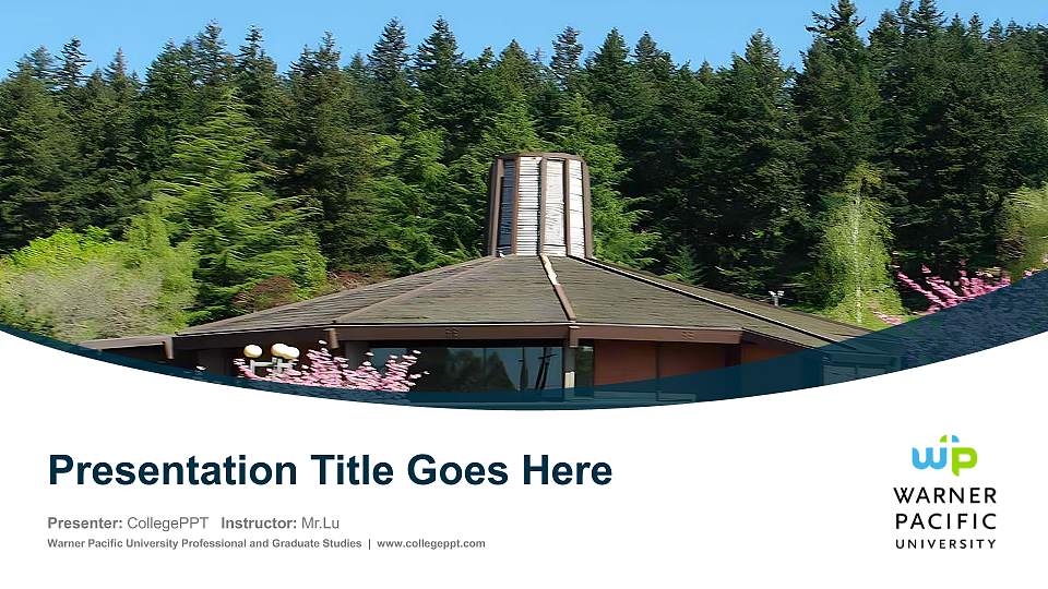 Warner Pacific University Professional and Graduate Studies Course/Courseware Creation PPT Template16:9 ratio PPT effect preview image