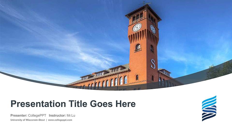 University of Wisconsin-Stout Course/Courseware Creation PPT Template16:9 ratio PPT effect preview image