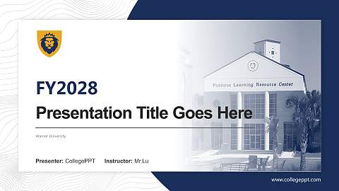 Warner University Academic Presentation/Research Findings Report PPT Template