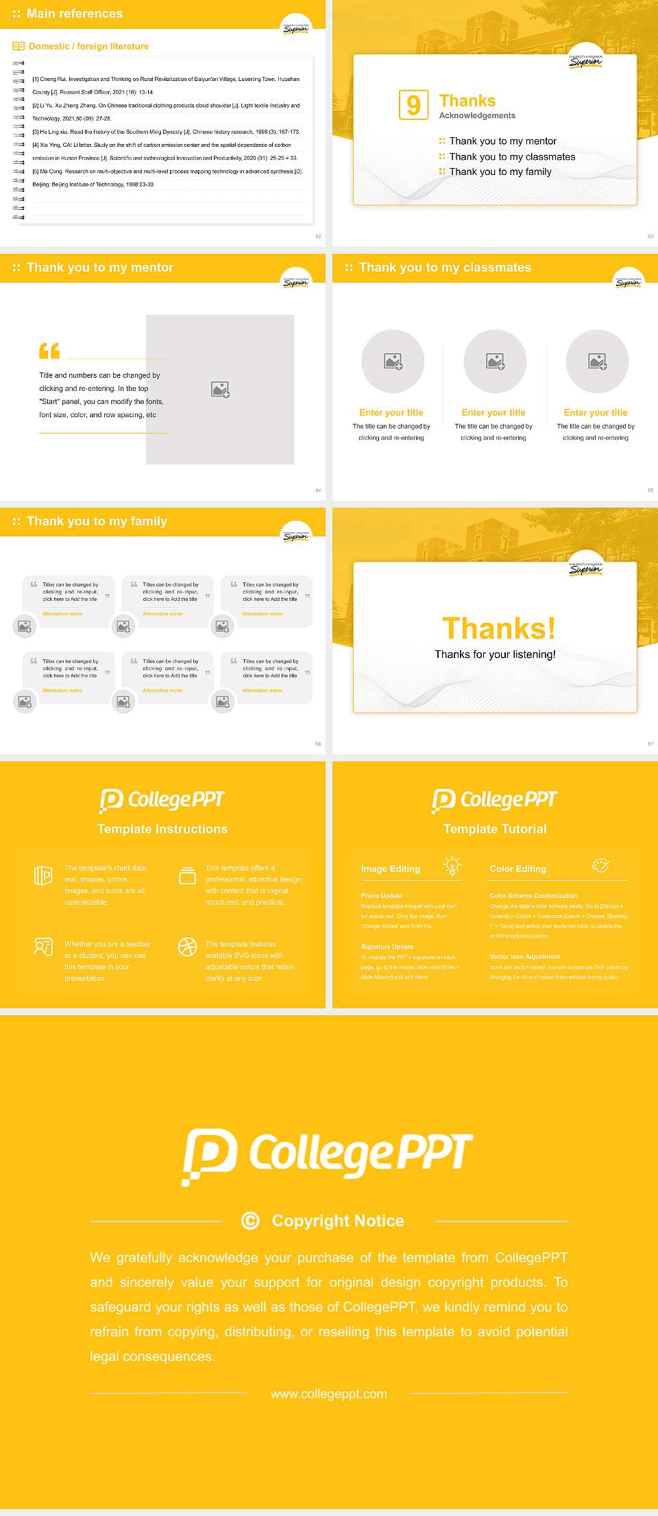 University of Wisconsin-Superior Graduation Thesis Defense PPT Template4:3 ratio PPT effect preview image7