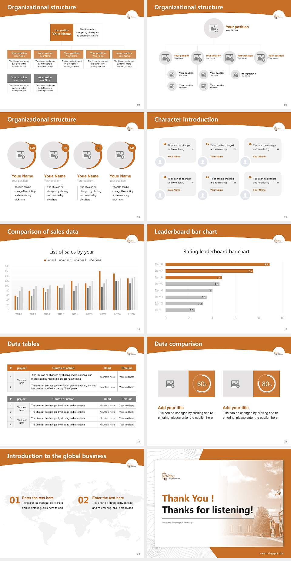 Wartburg Theological Seminary Academic Presentation/Research Findings Report PPT Template4:3 ratio PPT effect preview image4