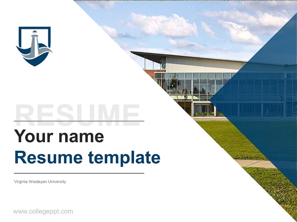 Virginia Wesleyan University Resume PPT Template4:3 ratio PPT effect preview image5