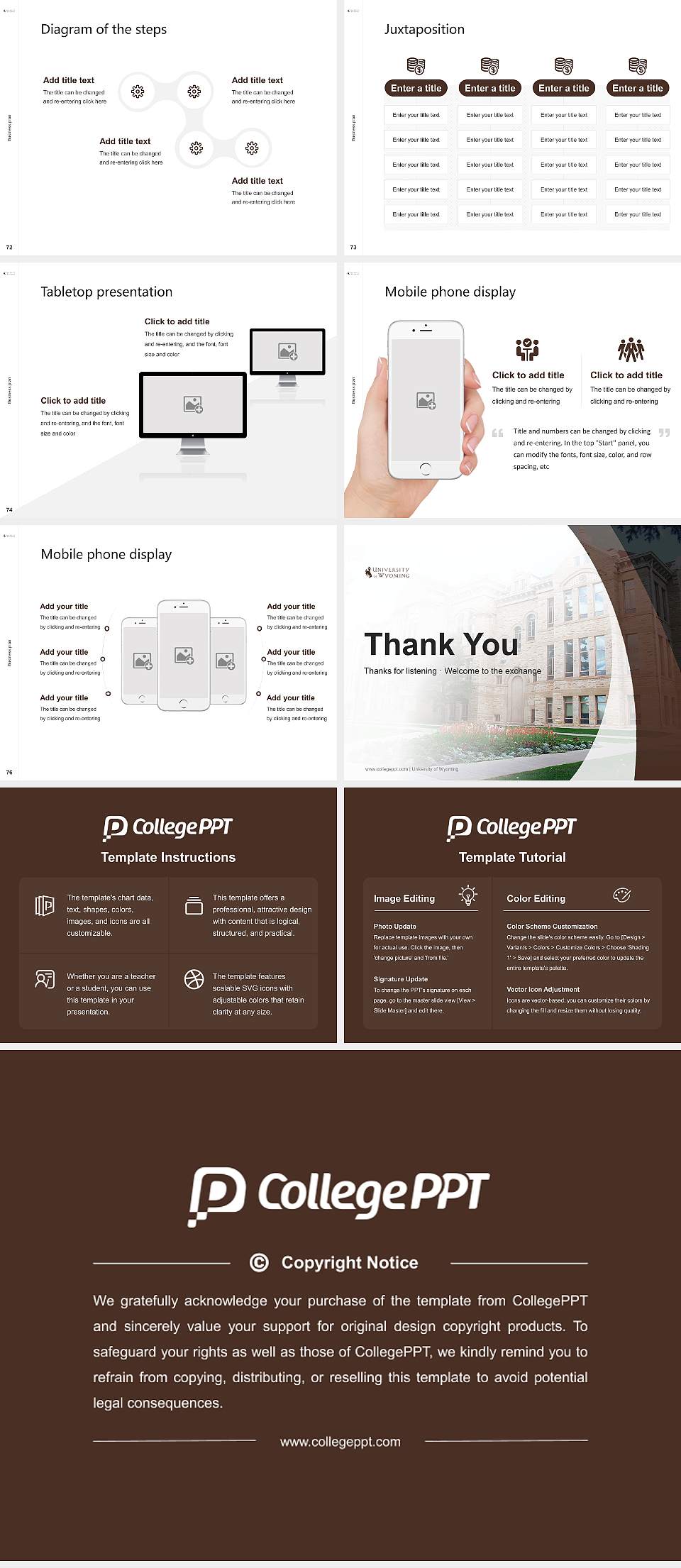 University of Wyoming Competition/Entrepreneurship Contest PPT Template4:3 ratio PPT effect preview image9