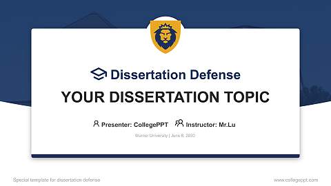 Warner University Graduation Thesis Defense PPT Template
