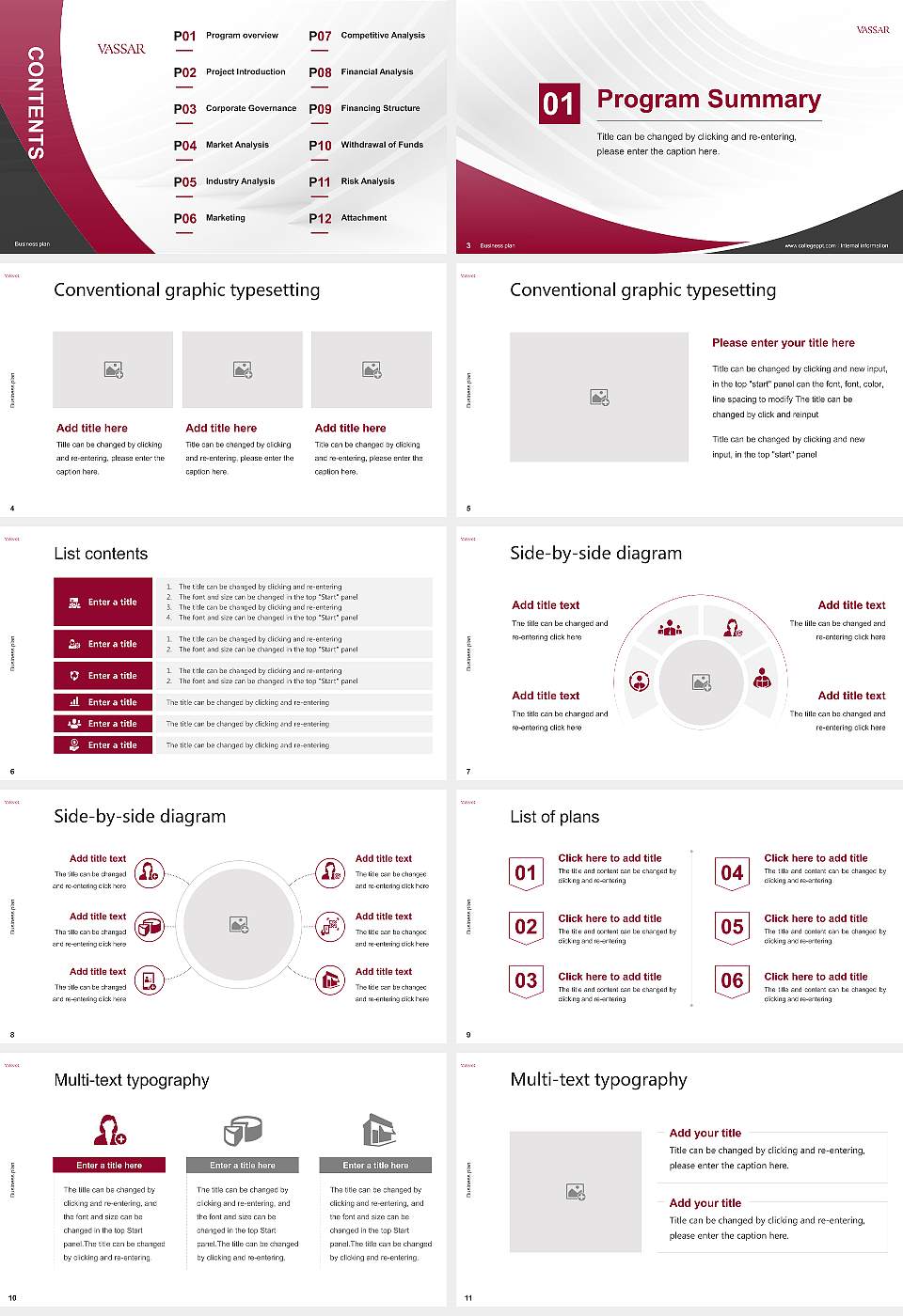 Vassar College Competition/Entrepreneurship Contest PPT Template16:9 ratio PPT effect preview image2