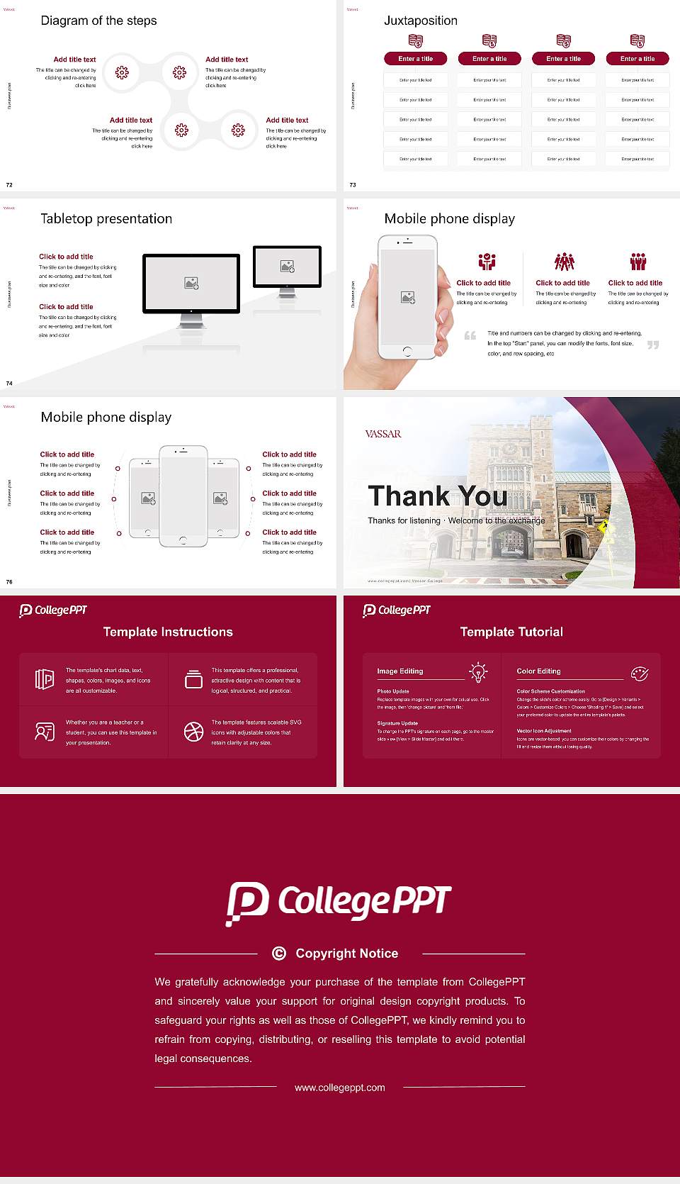 Vassar College Competition/Entrepreneurship Contest PPT Template16:9 ratio PPT effect preview image9