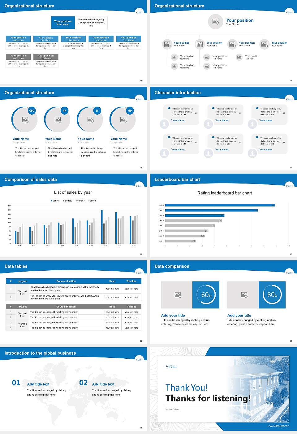 Voorhees College Academic Presentation/Research Findings Report PPT Template16:9 ratio PPT effect preview image4