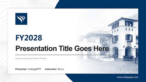 Vanguard University of Southern California Academic Presentation/Research Findings Report PPT Template
