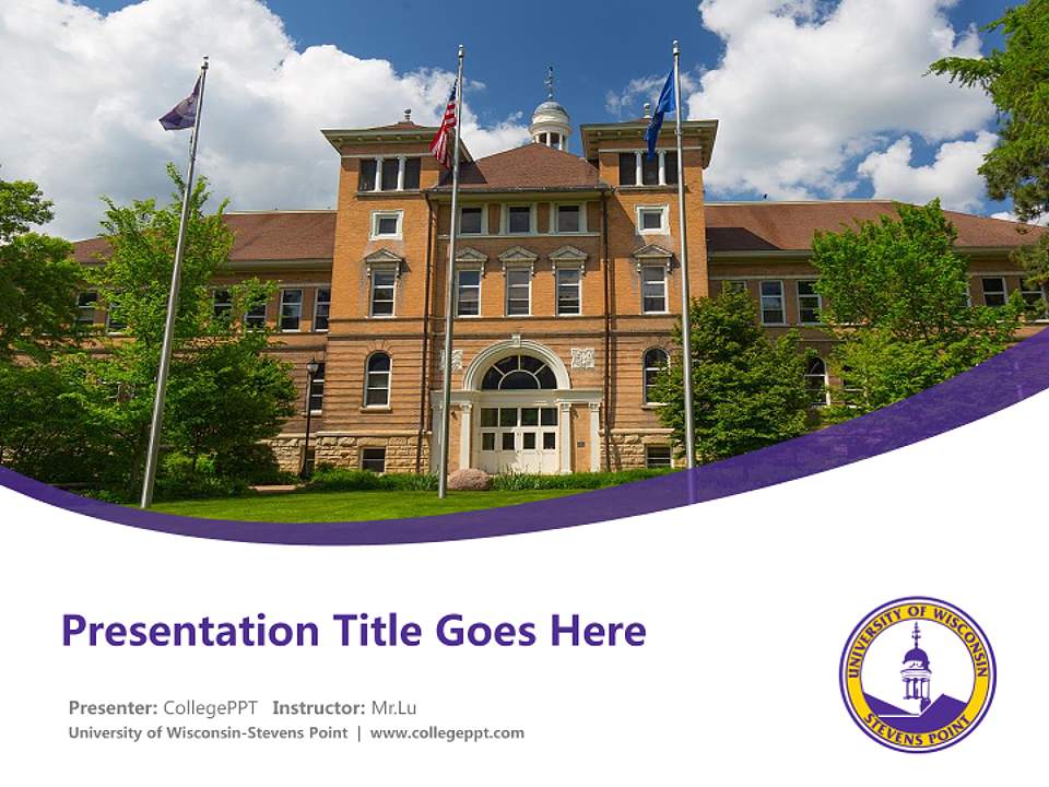 University of Wisconsin-Stevens Point Course/Courseware Creation PPT Template4:3 ratio PPT effect preview image5