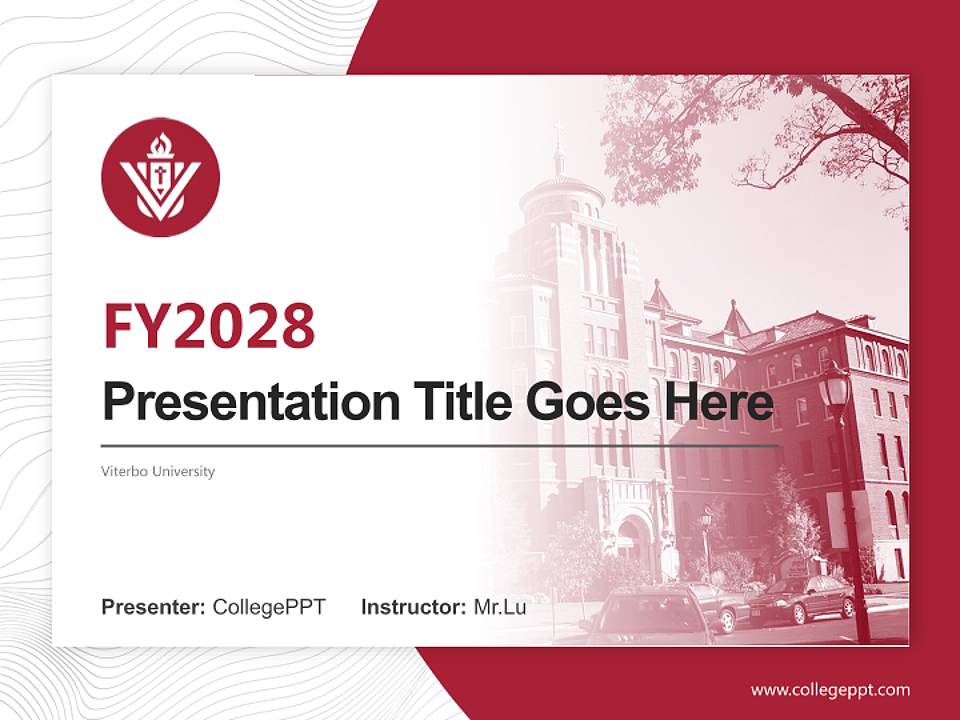 Viterbo University Academic Presentation/Research Findings Report PPT Template4:3 ratio PPT effect preview image5