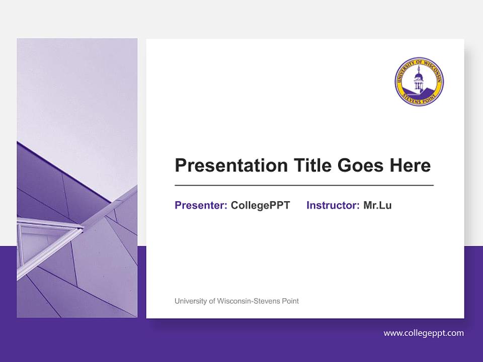 University of Wisconsin-Stevens Point General Purpose PPT Template4:3 ratio PPT effect preview image6