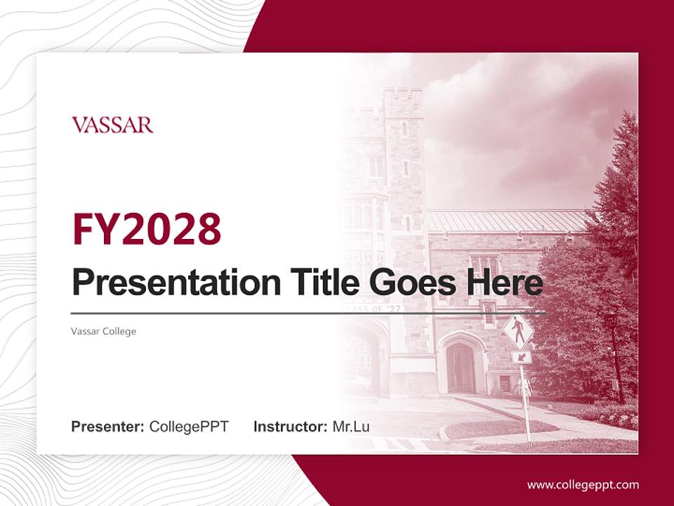 Vassar College Academic Presentation/Research Findings Report PPT Template4:3 ratio PPT effect preview image5
