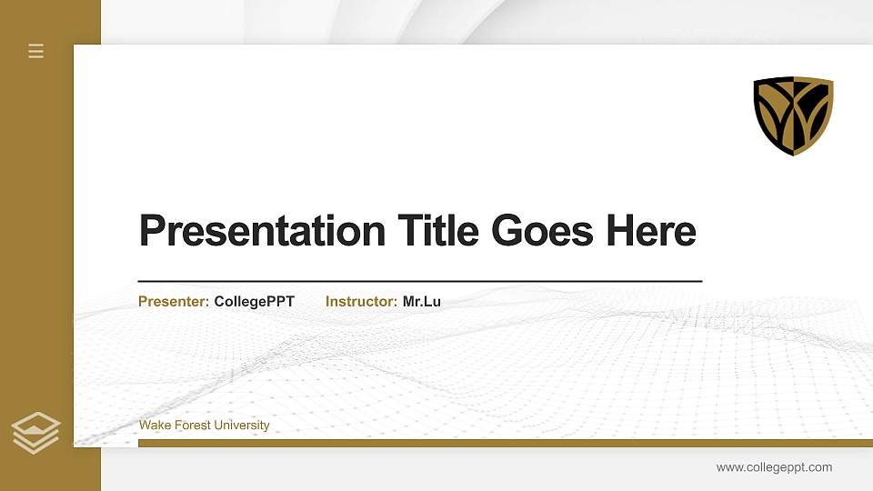 Wake Forest University Thesis Proposal/Graduation Defense PPT Template16:9 ratio PPT effect preview image