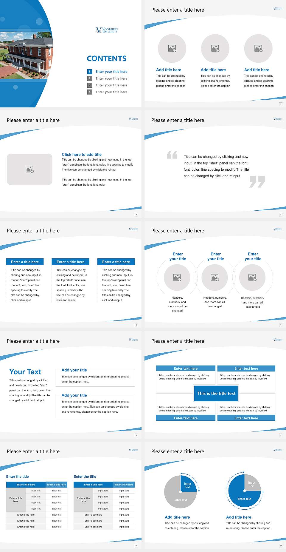 Voorhees College Course/Courseware Creation PPT Template4:3 ratio PPT effect preview image2
