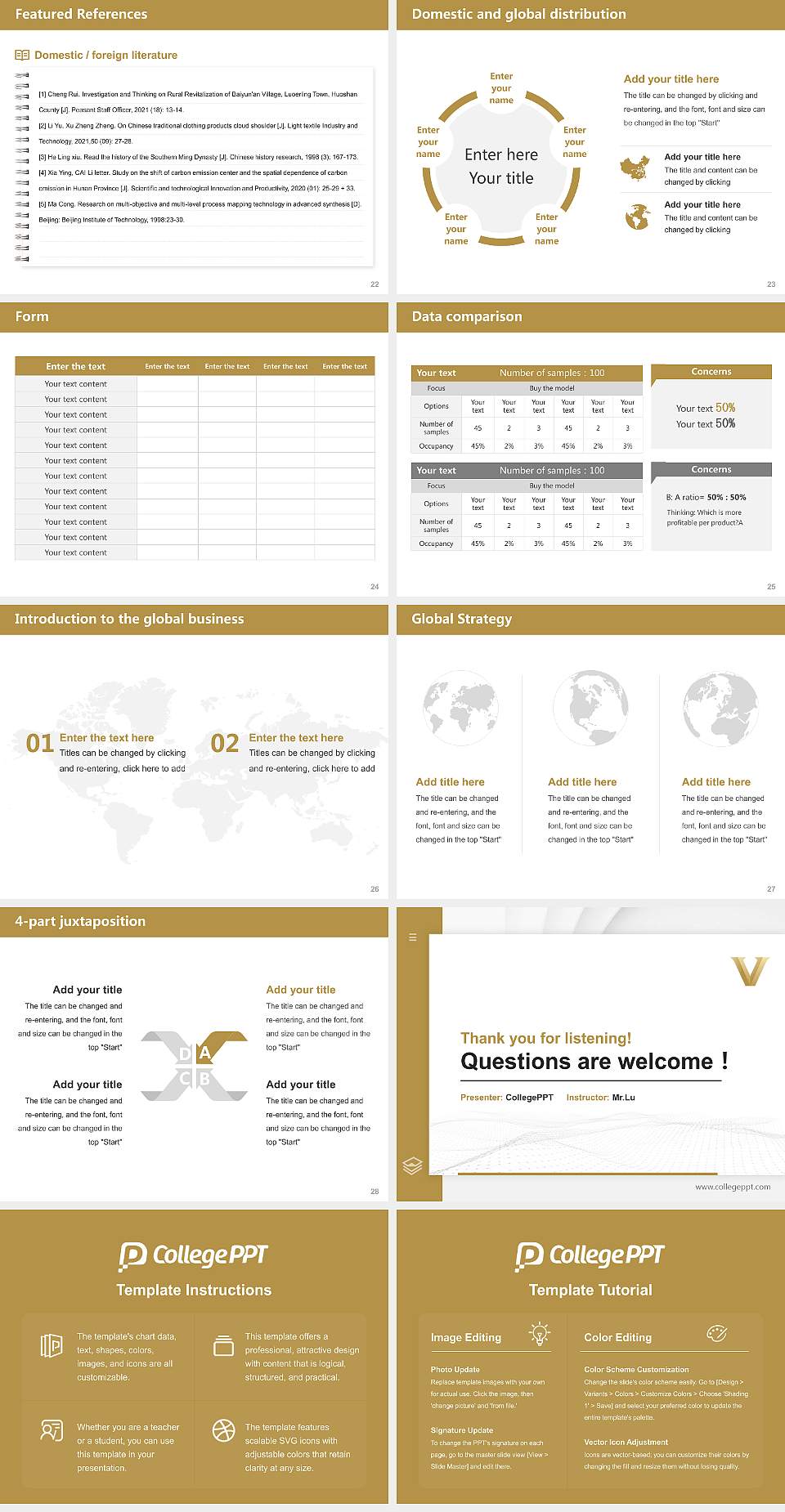 Vanderbilt University Thesis Proposal/Graduation Defense PPT Template4:3 ratio PPT effect preview image4