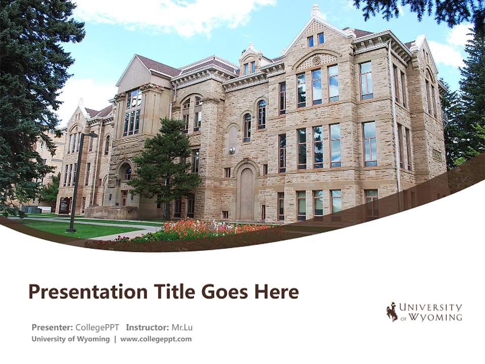 University of Wyoming Course/Courseware Creation PPT Template4:3 ratio PPT effect preview image5