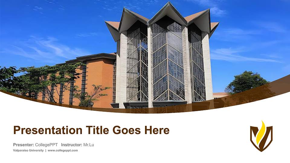 Valparaiso University Course/Courseware Creation PPT Template16:9 ratio PPT effect preview image