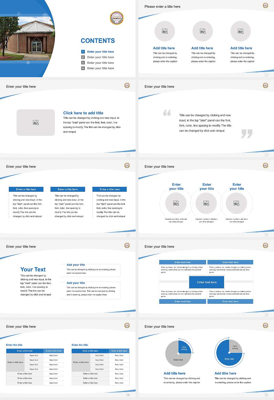W L Bonner College Course/Courseware Creation PPT Template16:9 ratio PPT effect preview image2