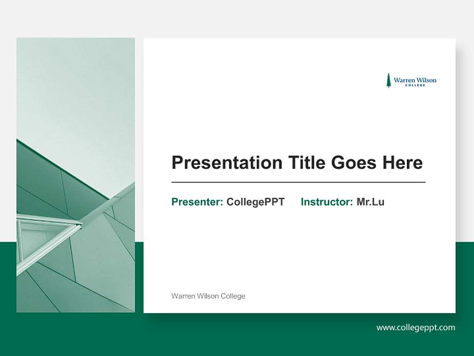 Warren Wilson College General Purpose PPT Template4:3 ratio PPT effect preview image6