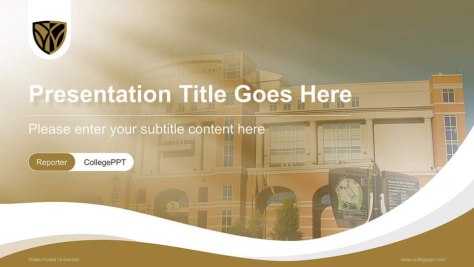 Wake Forest University Lecture Sharing and Networking Event PPT Template16:9 ratio PPT effect preview image