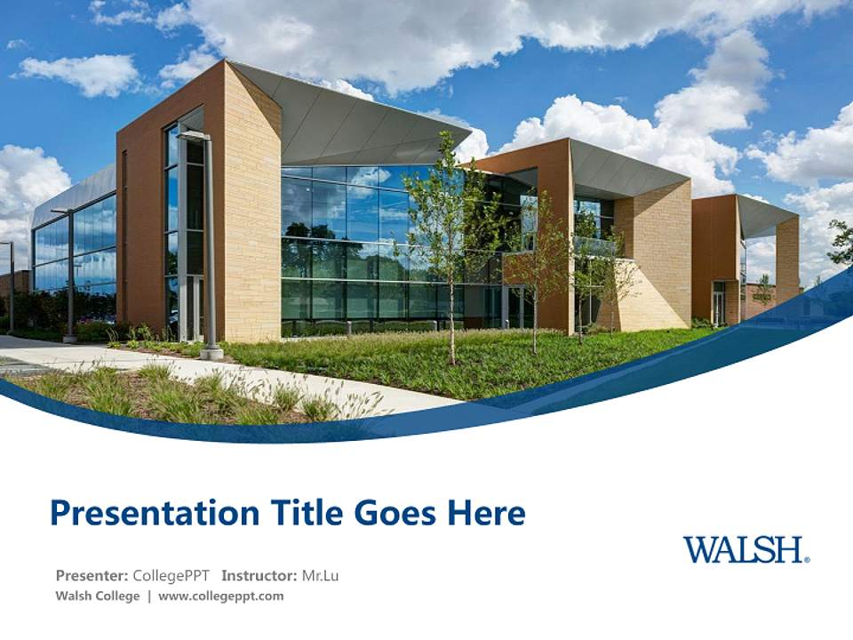 Walsh College Course/Courseware Creation PPT Template4:3 ratio PPT effect preview image5