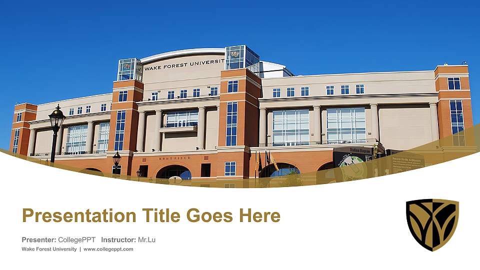 Wake Forest University Course/Courseware Creation PPT Template16:9 ratio PPT effect preview image
