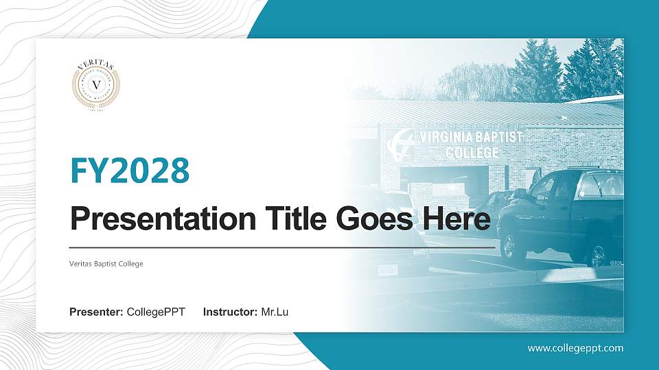Veritas Baptist College Academic Presentation/Research Findings Report PPT Template16:9 ratio PPT effect preview image
