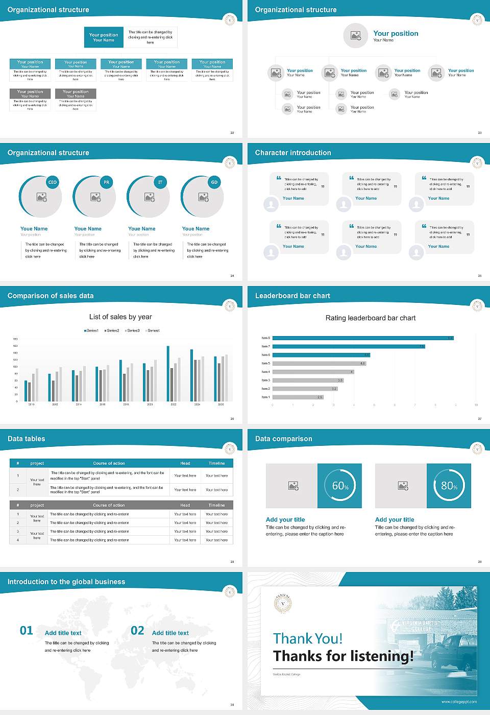 Veritas Baptist College Academic Presentation/Research Findings Report PPT Template16:9 ratio PPT effect preview image4