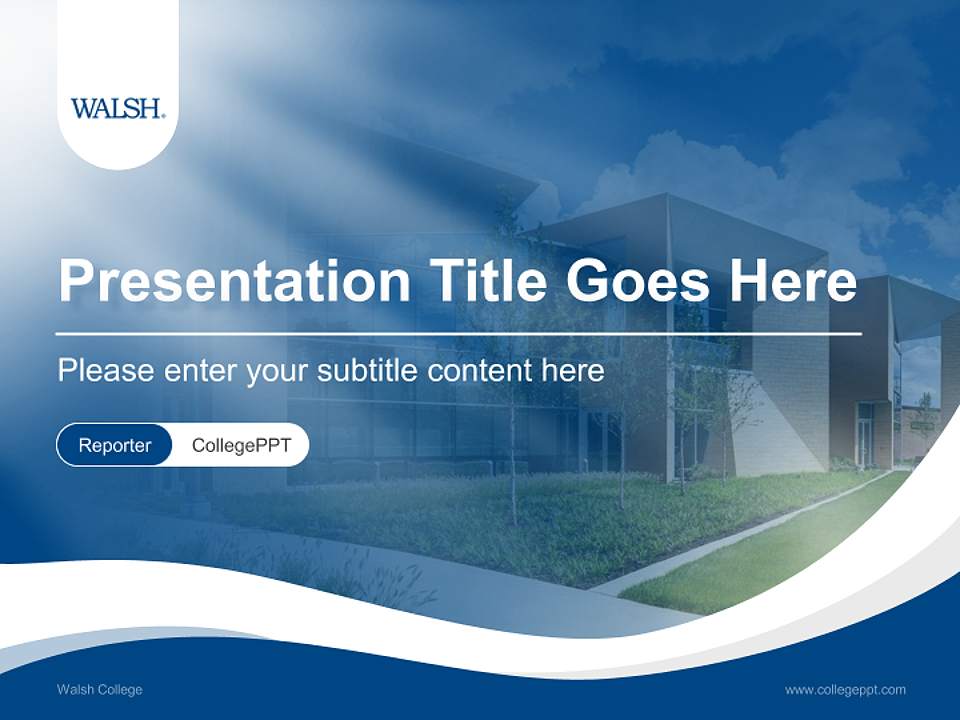 Walsh College Lecture Sharing and Networking Event PPT Template4:3 ratio PPT effect preview image4