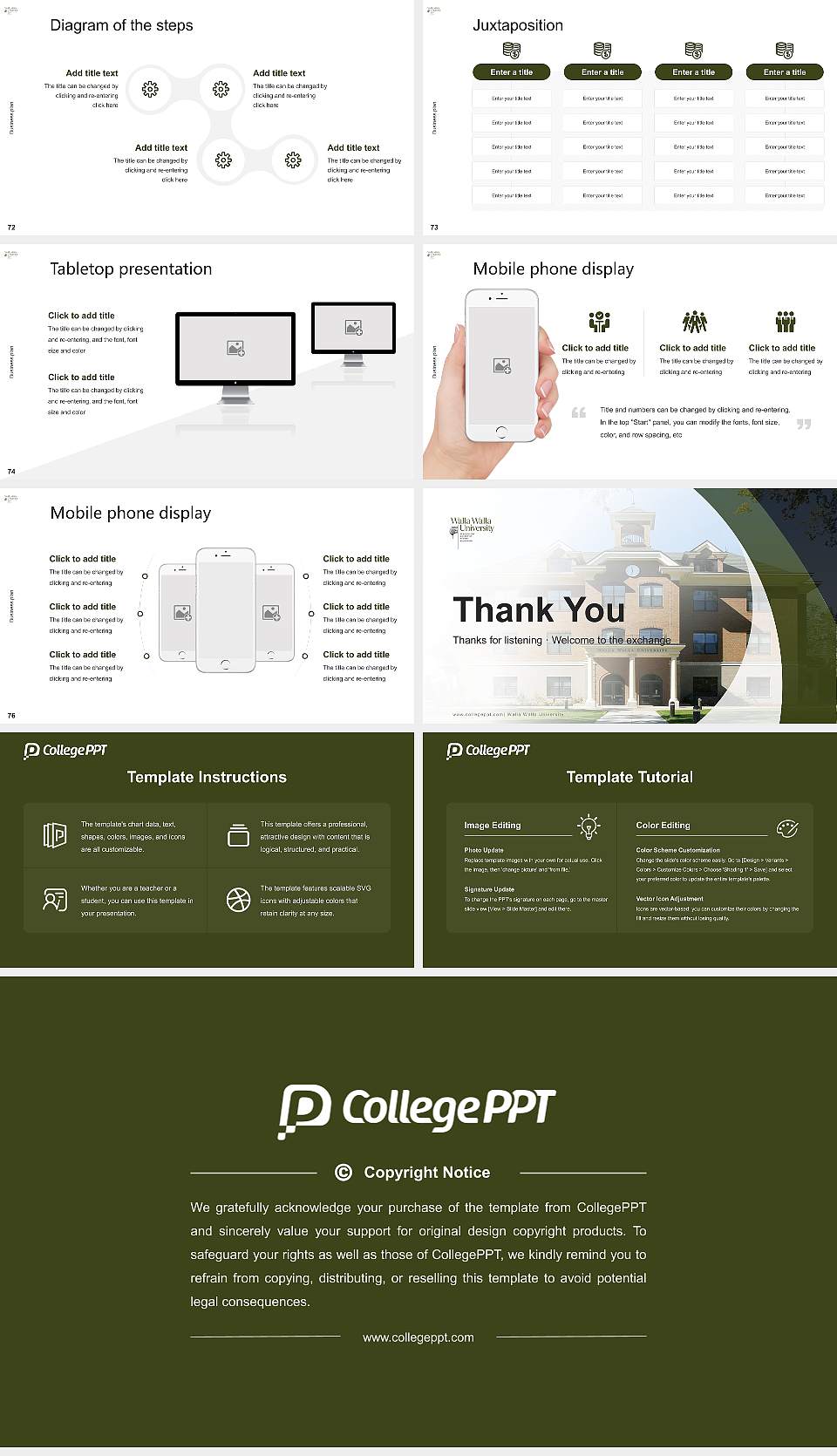 Walla Walla University Competition/Entrepreneurship Contest PPT Template16:9 ratio PPT effect preview image9