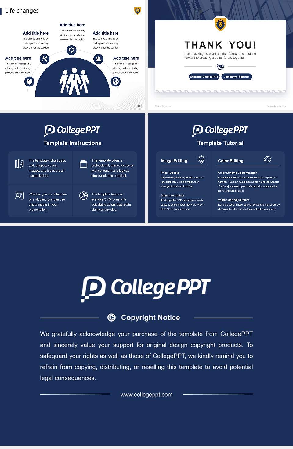 Warner University National Scholarship Defense PPT Template4:3 ratio PPT effect preview image4
