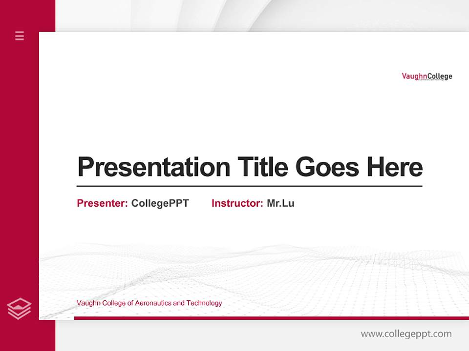 Vaughn College of Aeronautics and Technology Thesis Proposal/Graduation Defense PPT Template4:3 ratio PPT effect preview image5